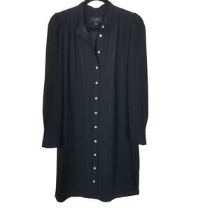 J. Crew Womens Button Front Midi Dress 4 Classic Timeless Dark Academia Preppy